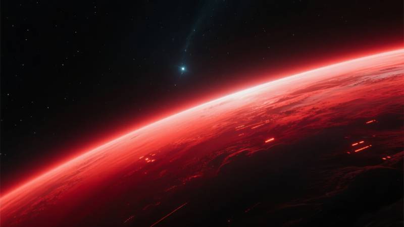 赤红星球的壮丽景象图片