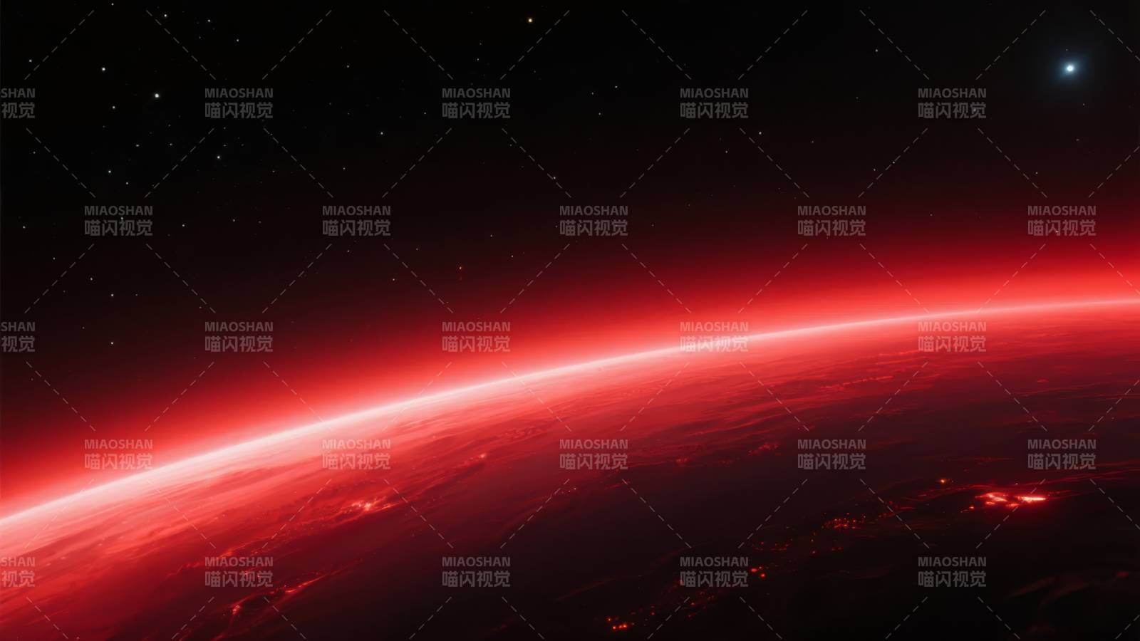 红色星球的地平线图片