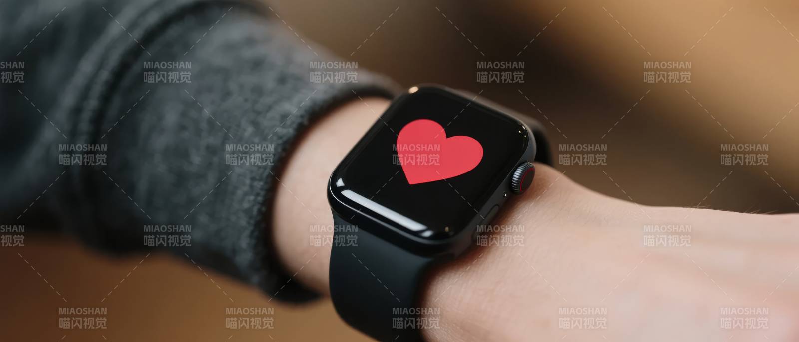 智能手表心形图案图片