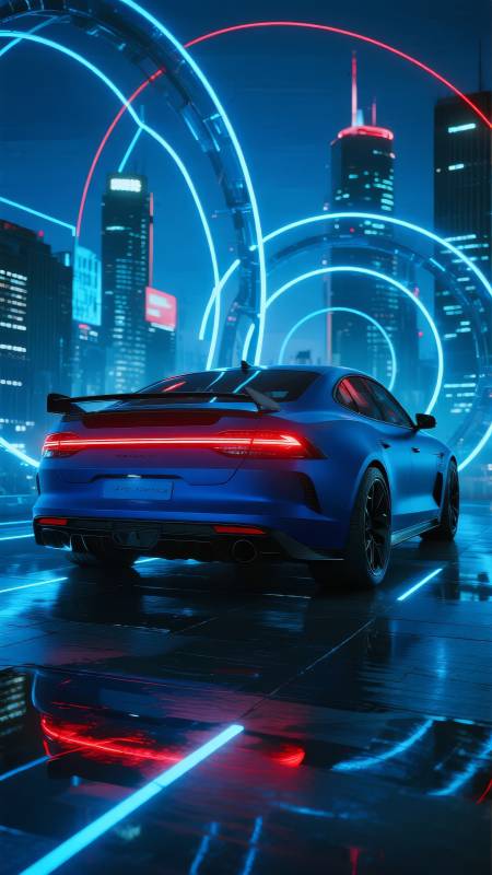 霓虹都市疾驰夜图片