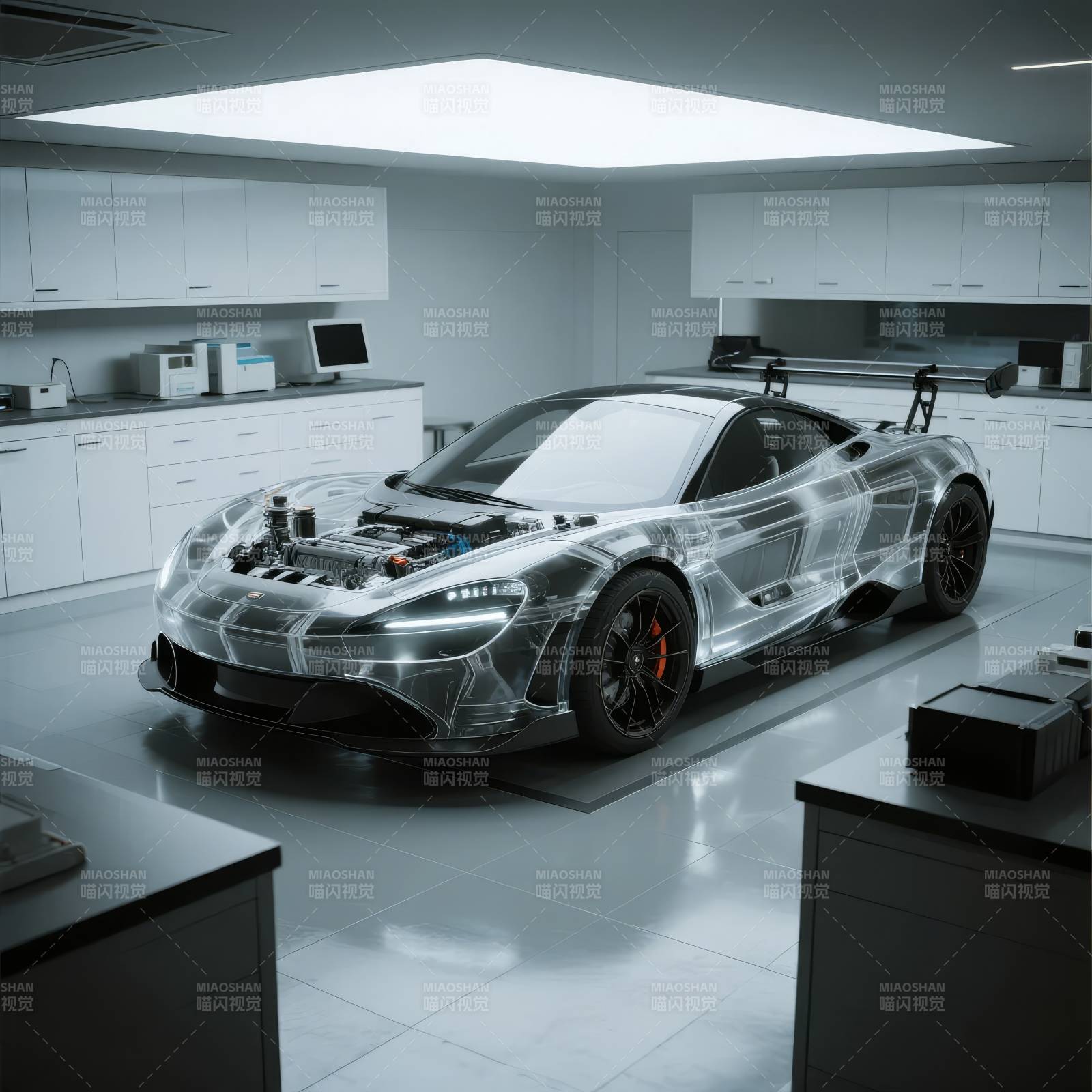 透明跑车实验室图片