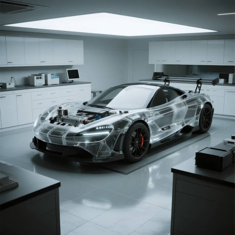 透明跑车实验室图片