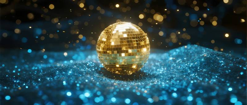 闪耀的迪斯科球图片