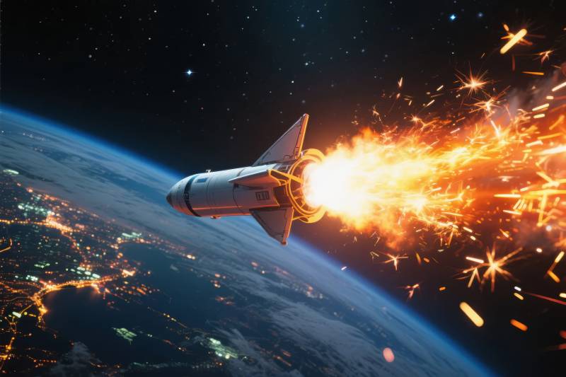 火箭升空 地球在望图片