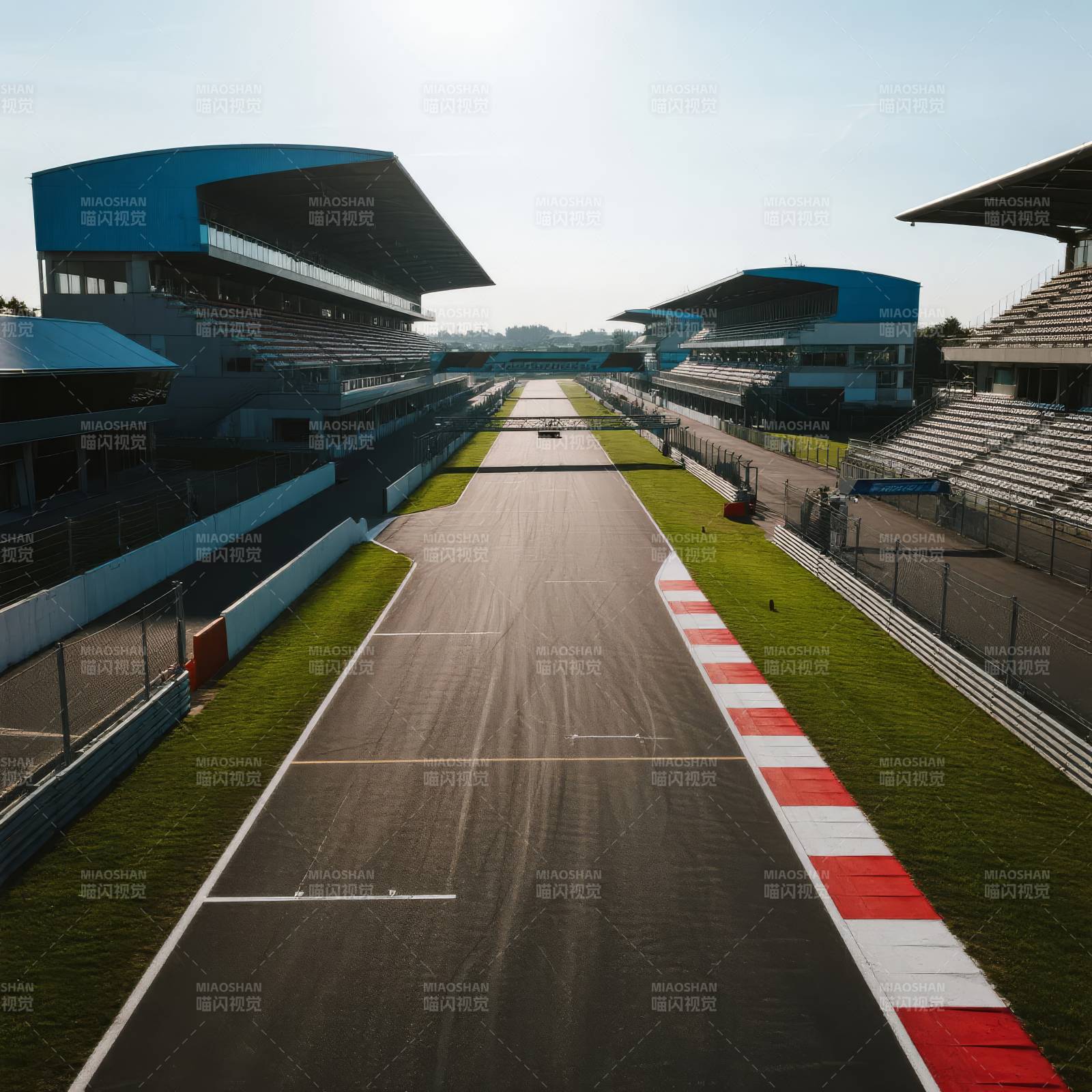 赛道静谧晨光图片