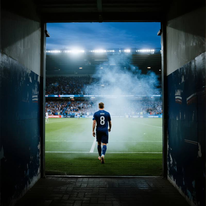 球员步入赛场图片