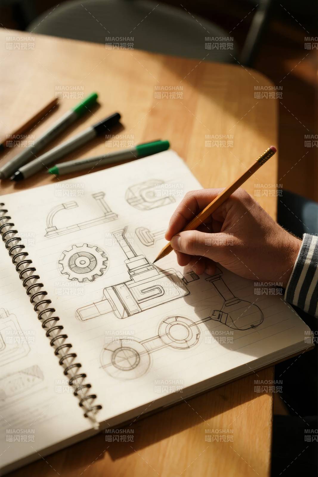 手绘机械草图图片