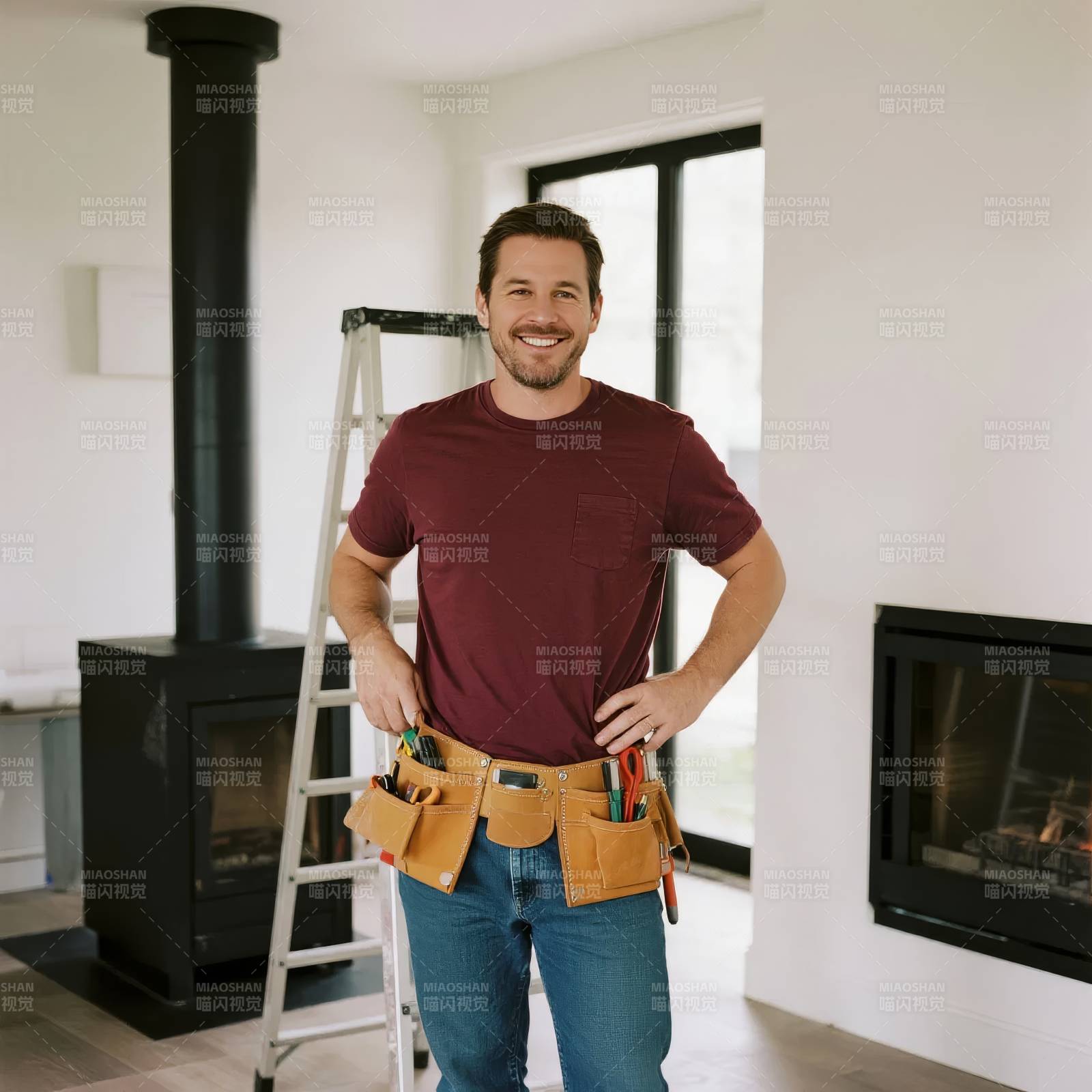 工匠微笑待工图片