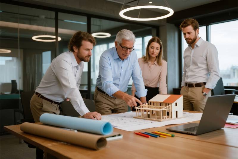 团队研讨建筑模型图片