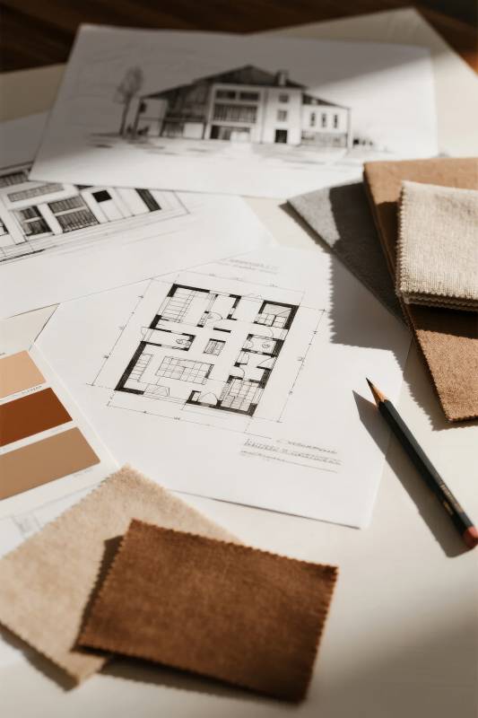 建筑设计手稿图片