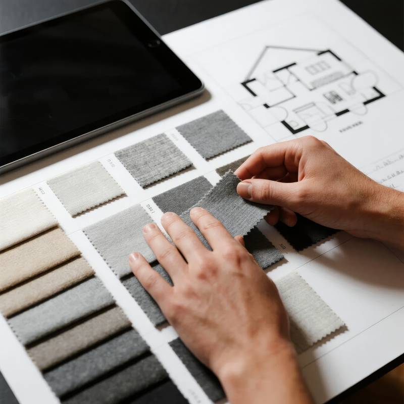 家居布料选色设计图片