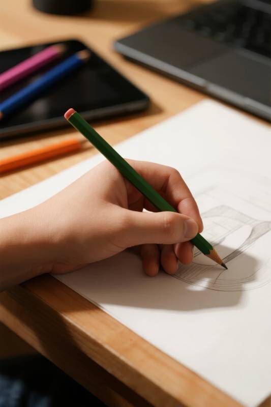 专注绘图瞬间图片