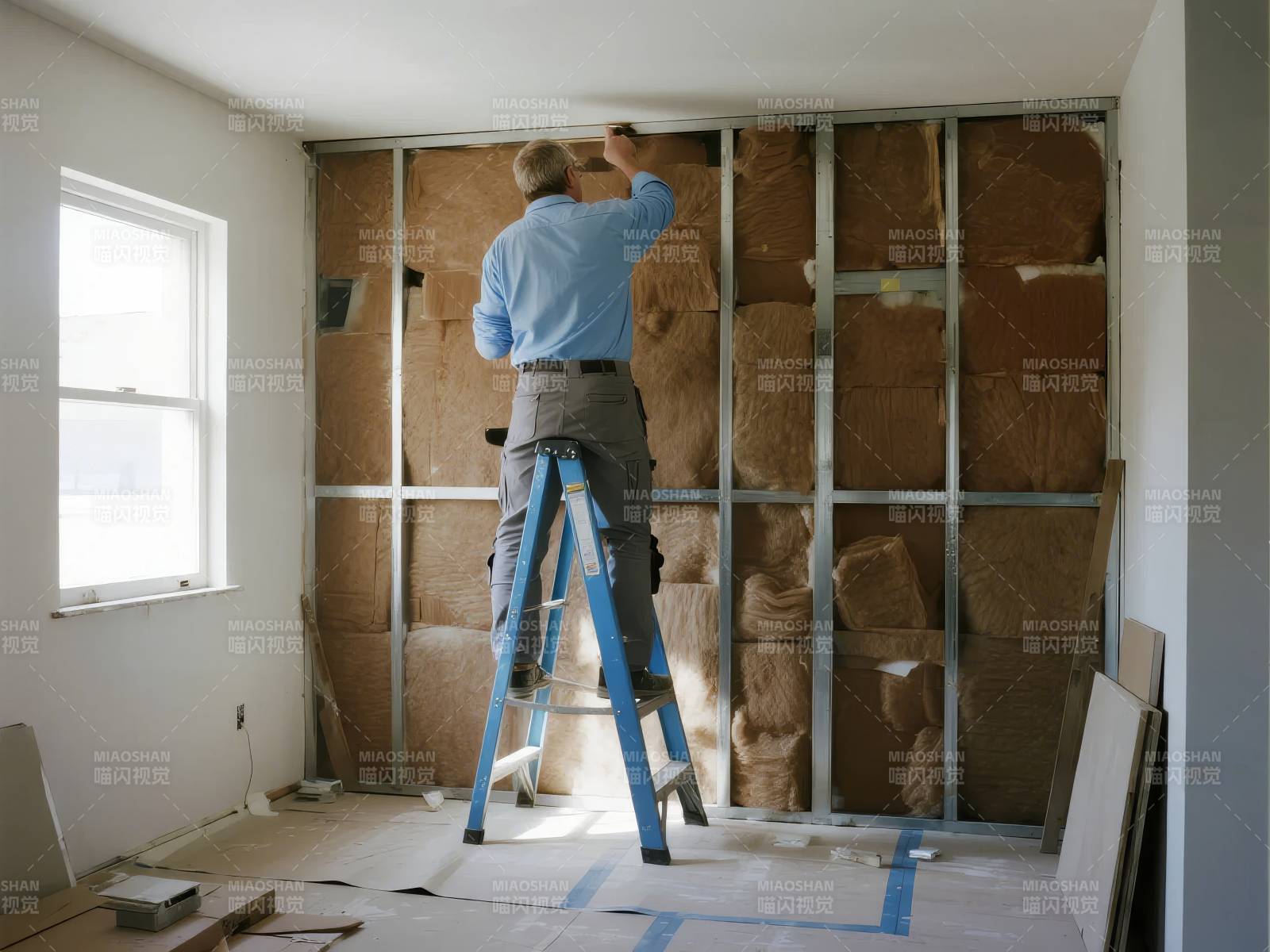 装修中的墙面施工图片