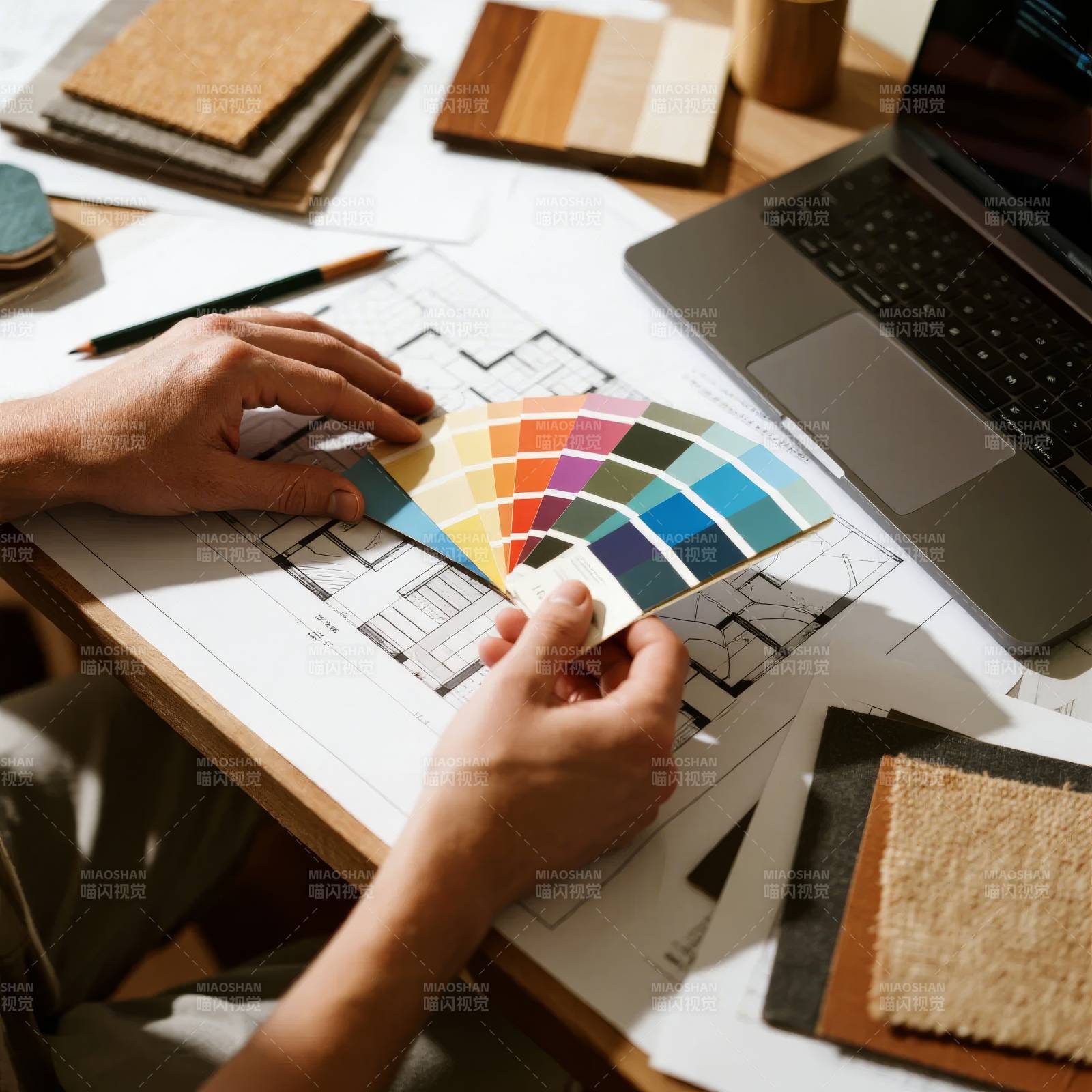 色彩设计工作现场图片