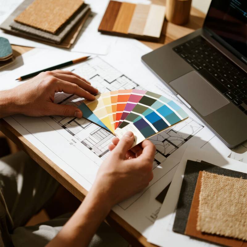 色彩设计工作现场图片