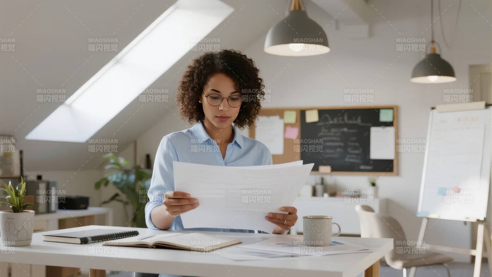 专注工作的女性图片