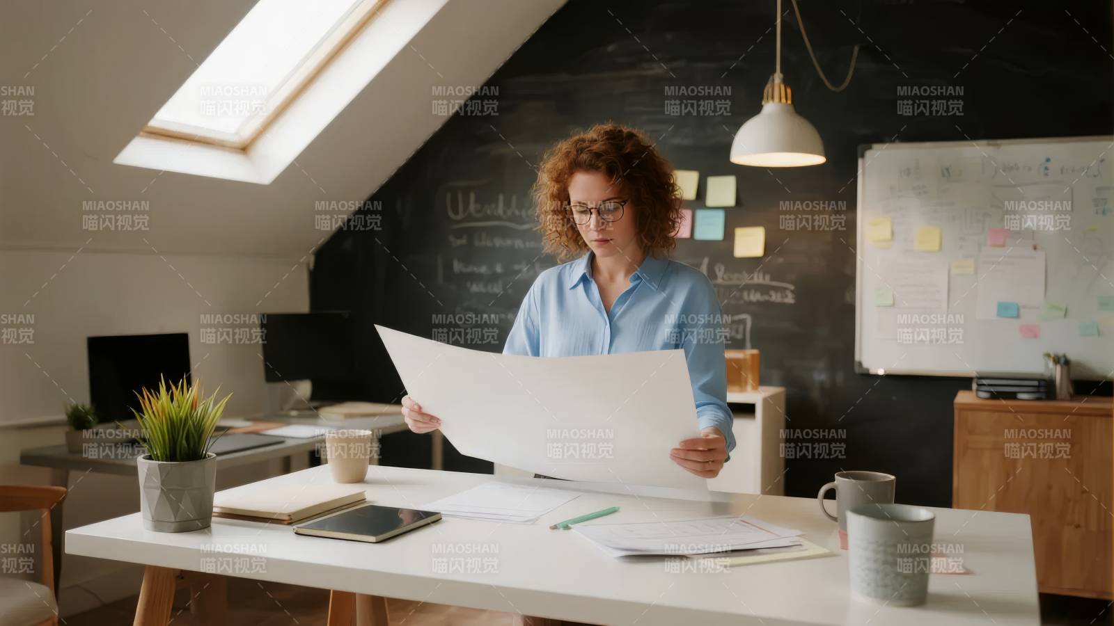 专注工作的女性图片