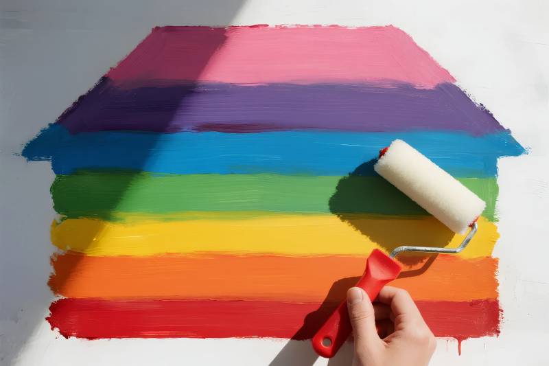 彩虹涂鸦手绘图片