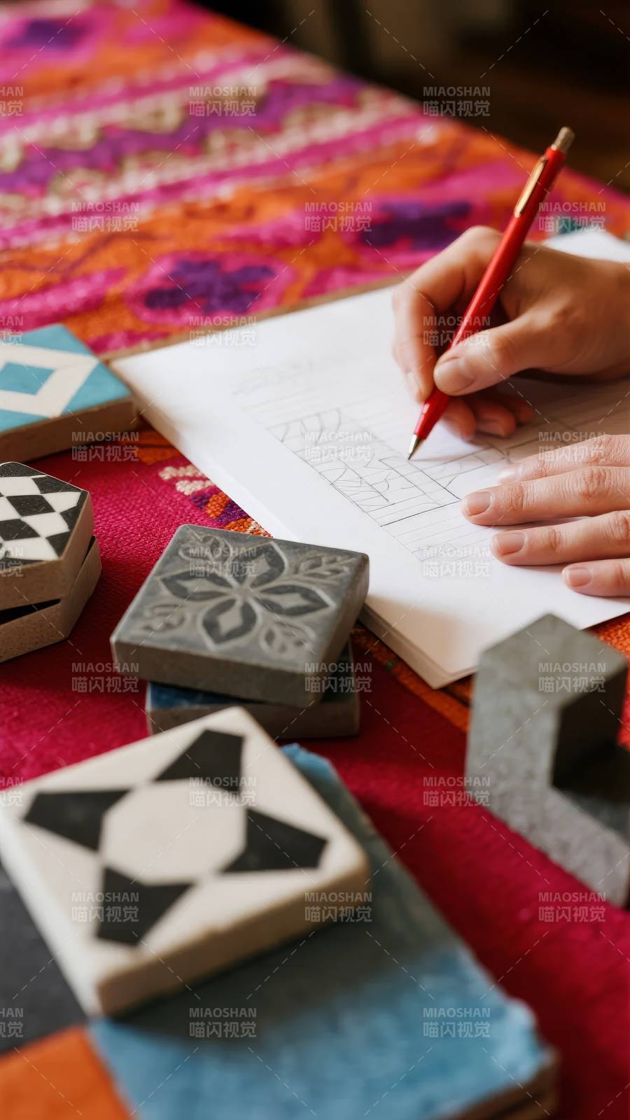 手绘瓷砖设计图图片