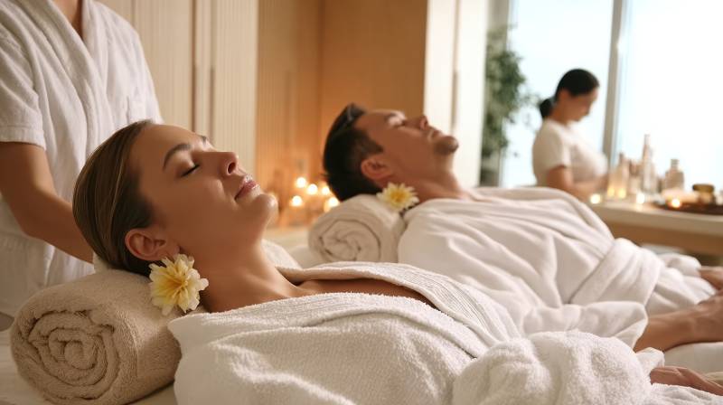 情侣SPA放松时刻图片