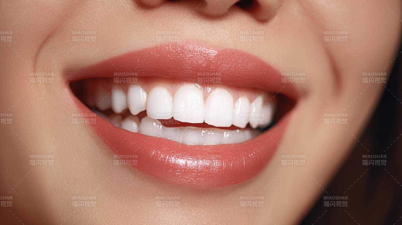 灿烂笑容 洁白牙齿图片