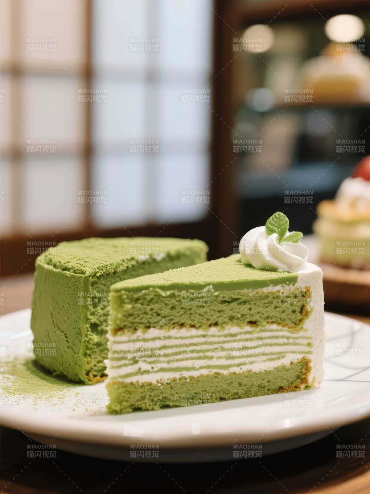 抹茶千层蛋糕图片