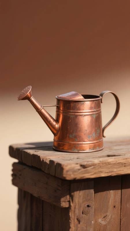 铜壶静置木台图片