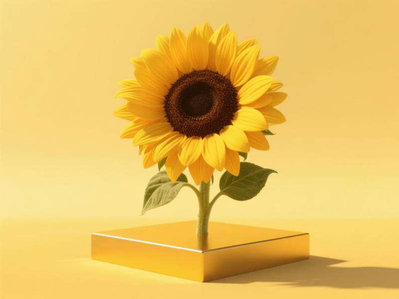 向日葵绽放金光图片