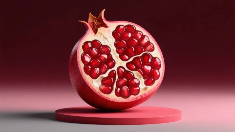 石榴切开显红籽图片