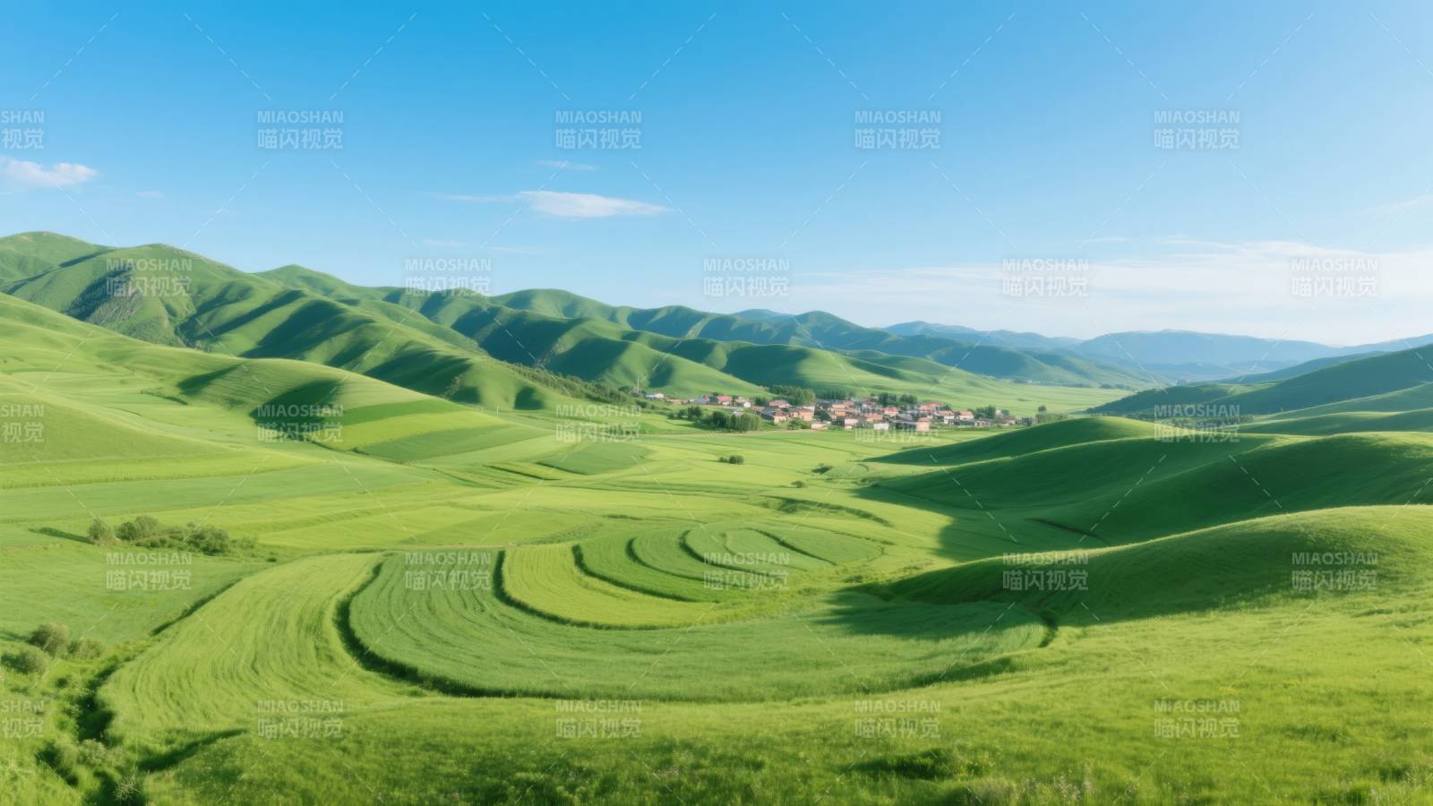 绿野梯田风光图片