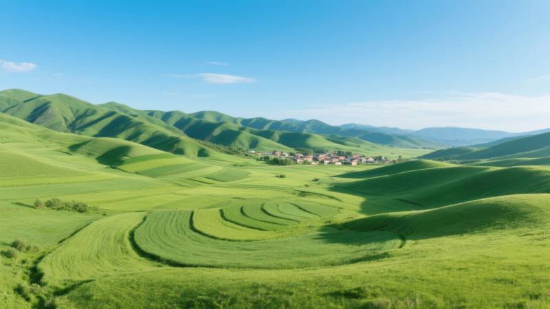 绿野梯田风光图片