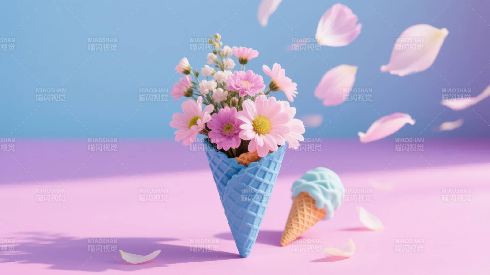 花束冰淇淋图片