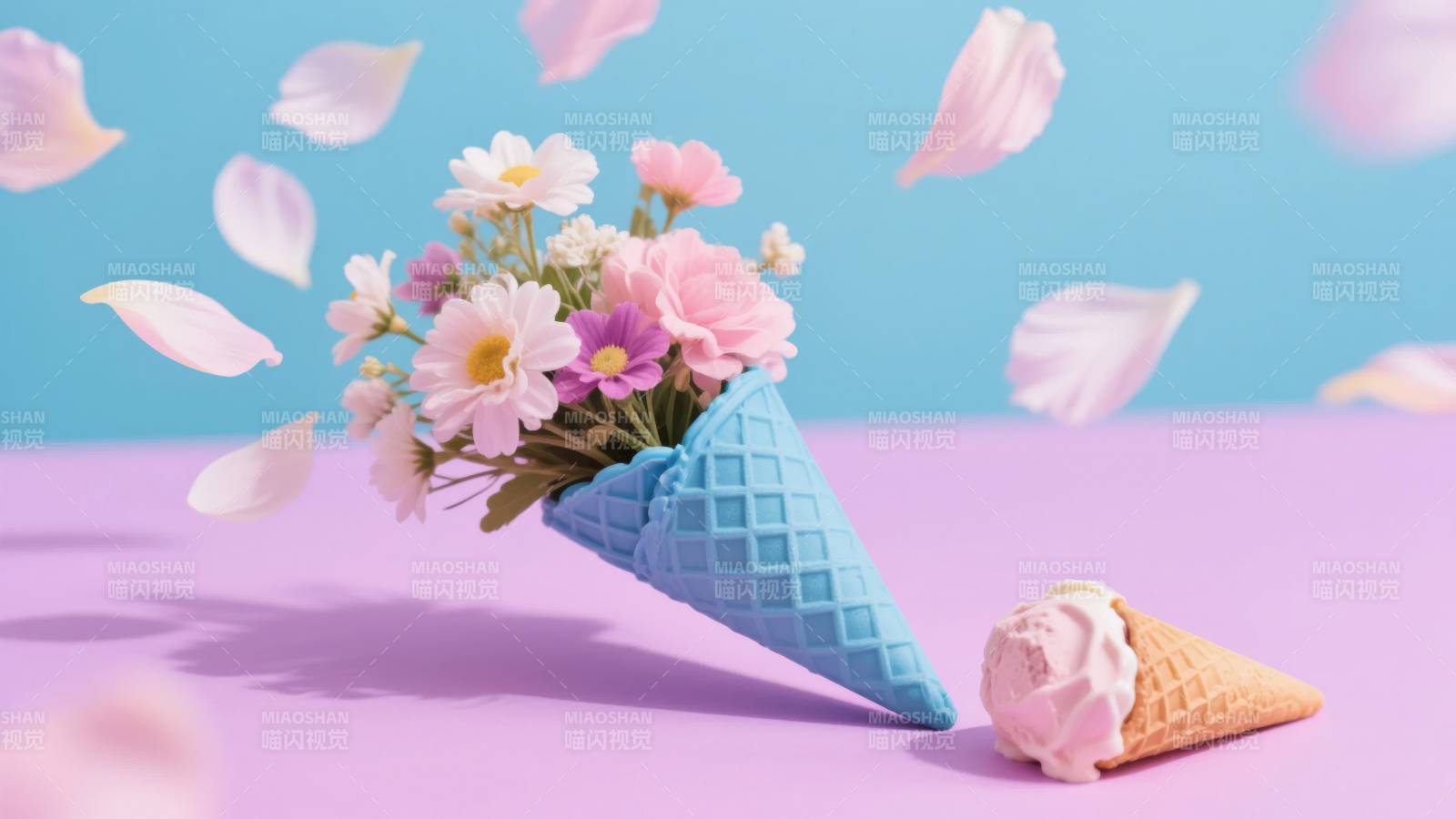 花束冰激凌图片