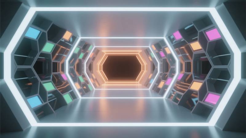 未来科技隧道图片