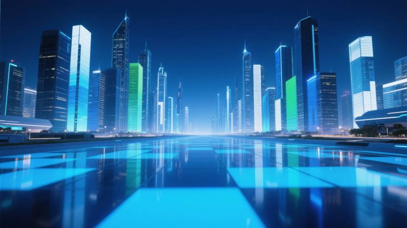 未来都市夜景图片