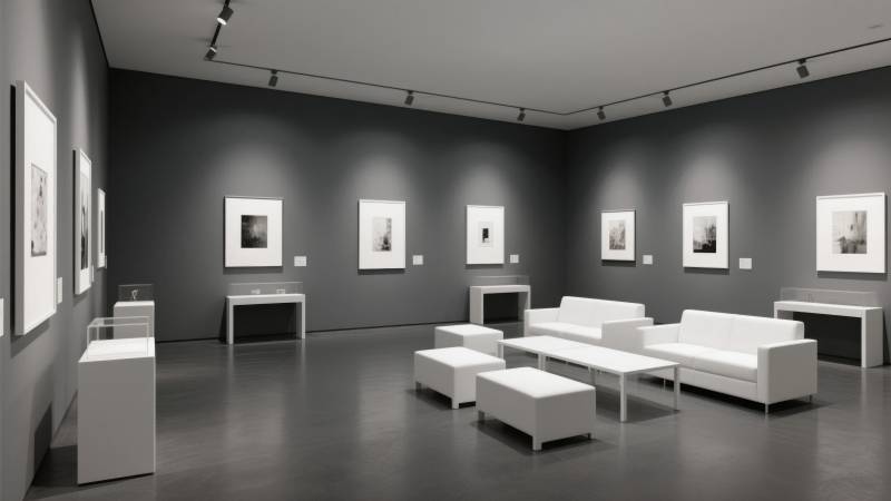 现代艺术展厅图片