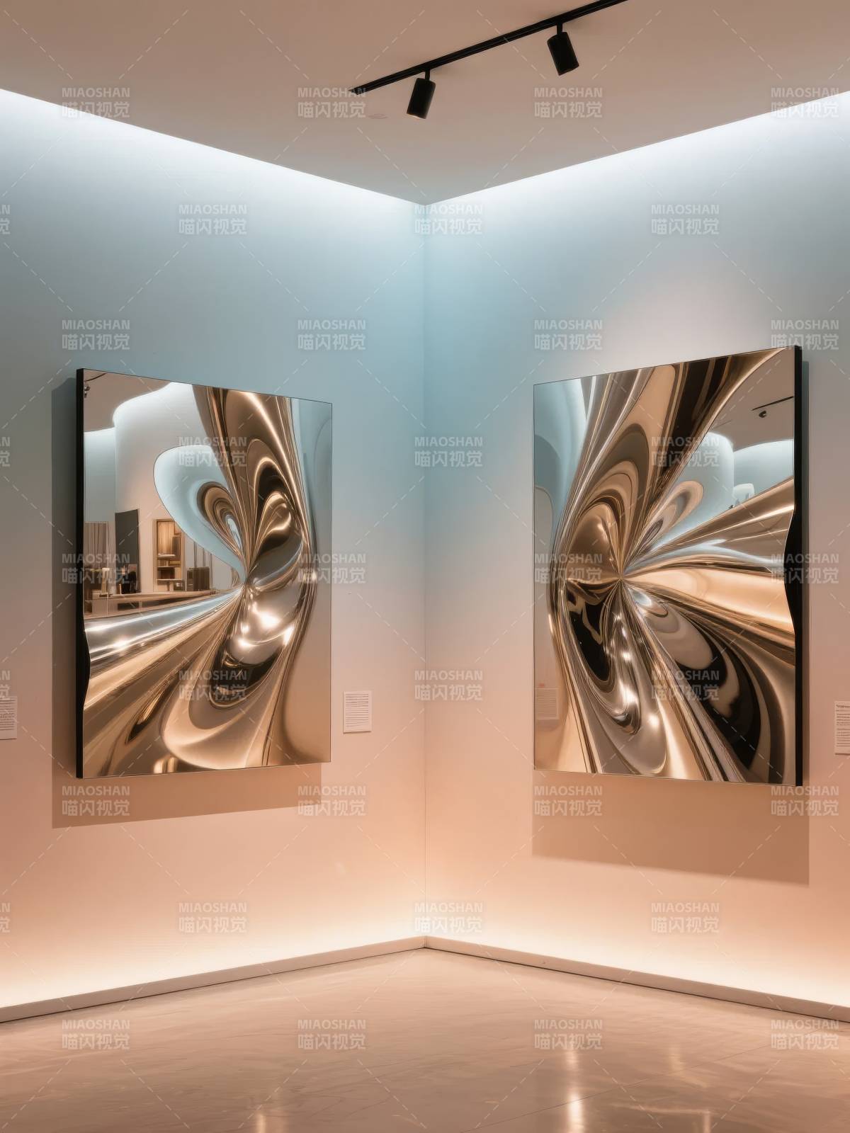 光影交织的艺术镜面图片