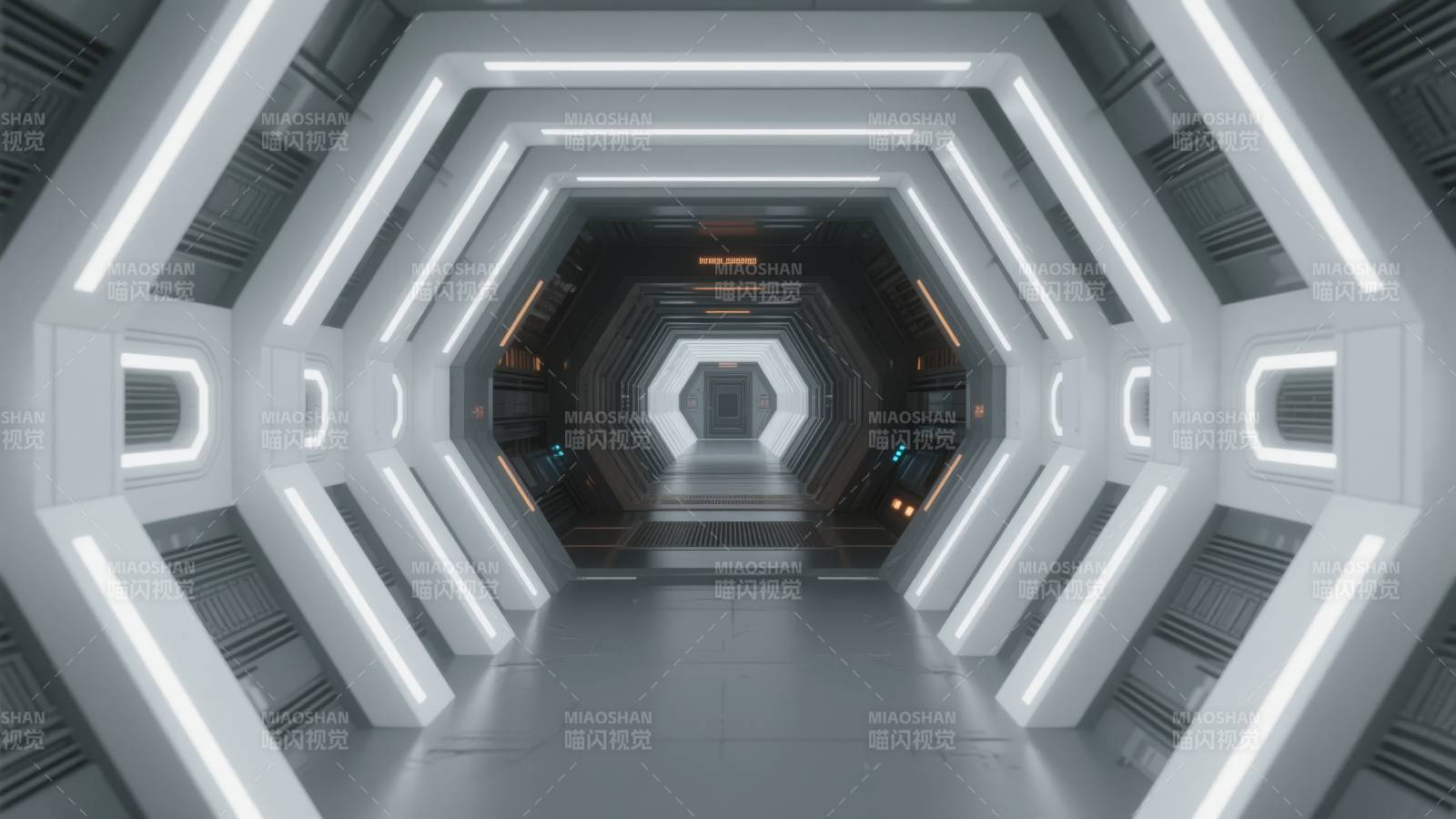 科幻隧道走廊图片
