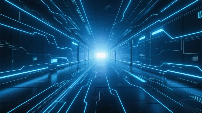 未来科技隧道图片