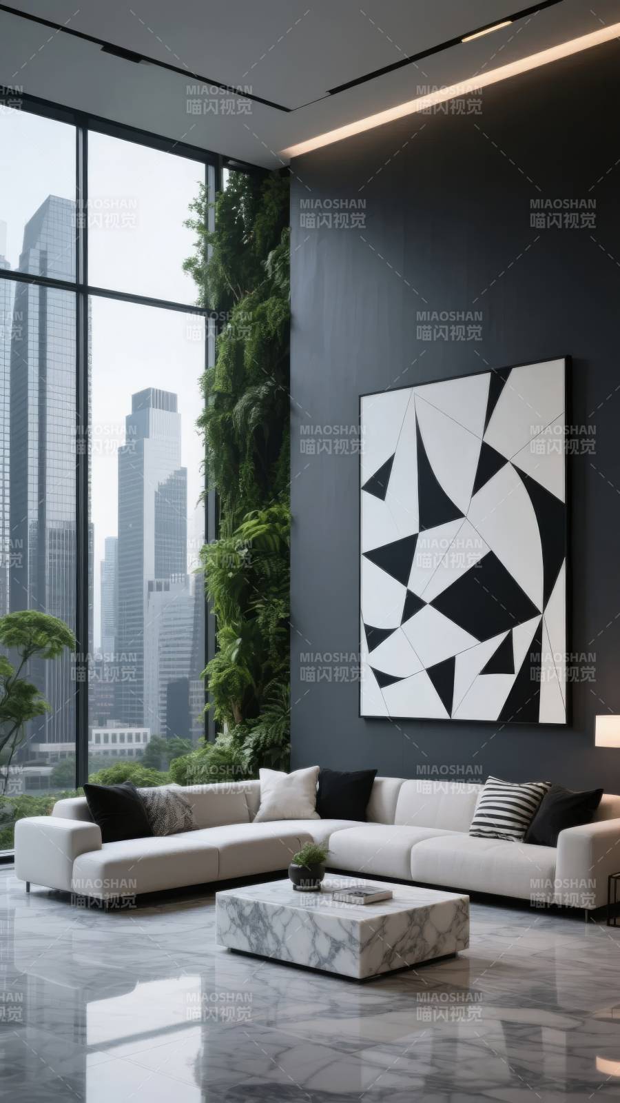 现代都市客厅图片