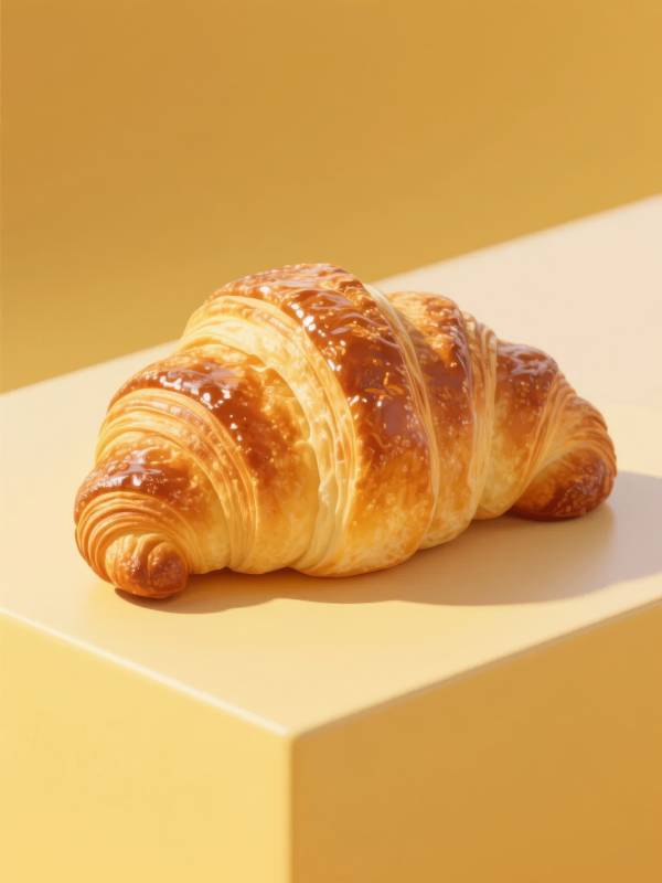 金黄酥脆可颂图片