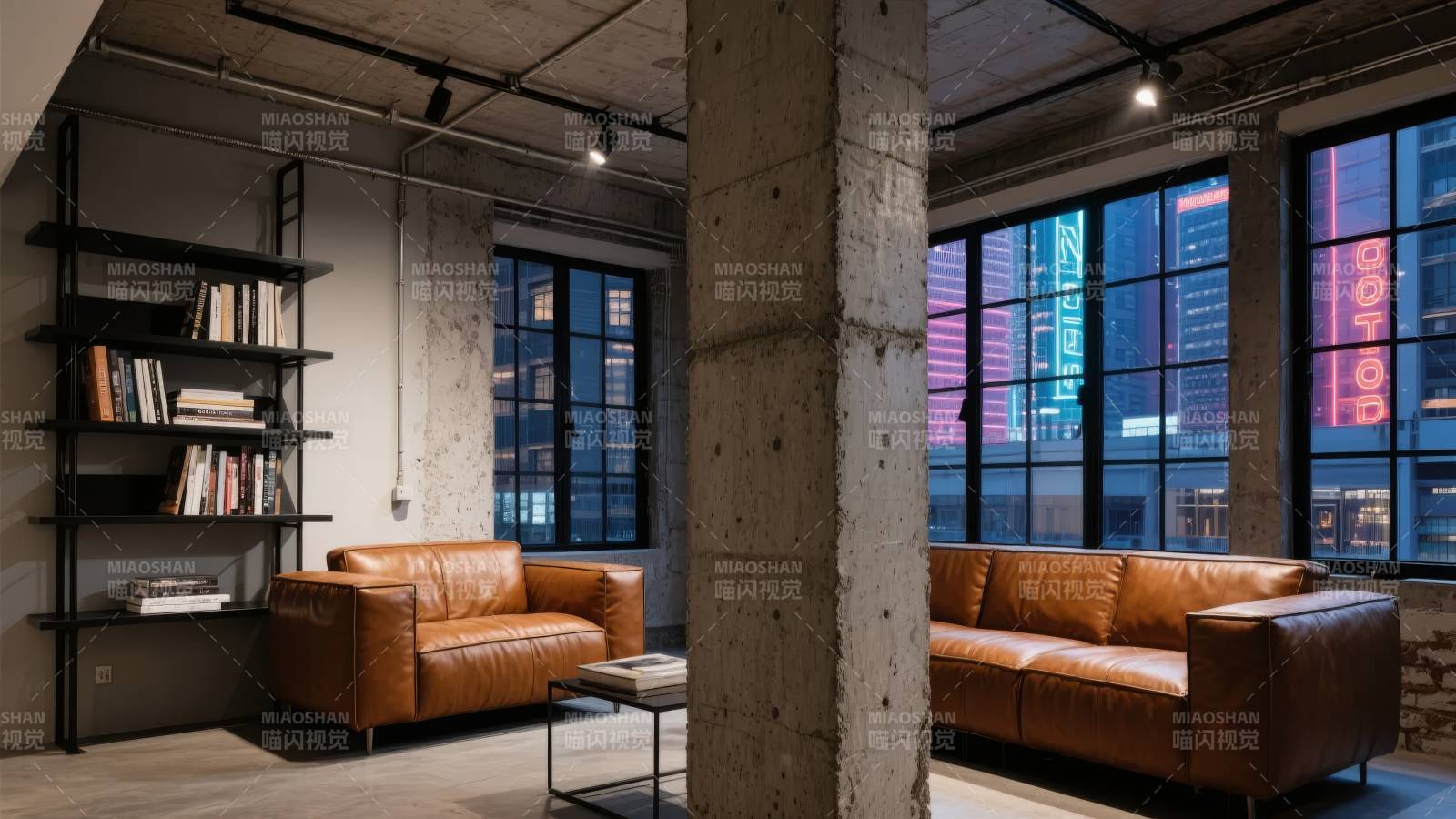 现代工业风客厅图片