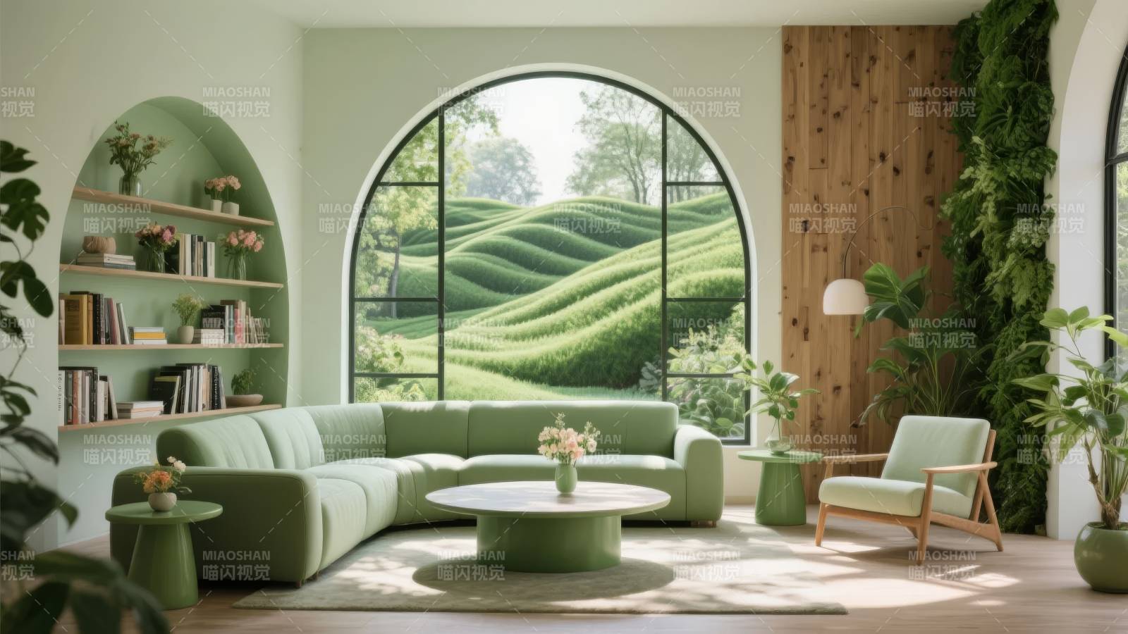 绿意盎然的客厅图片