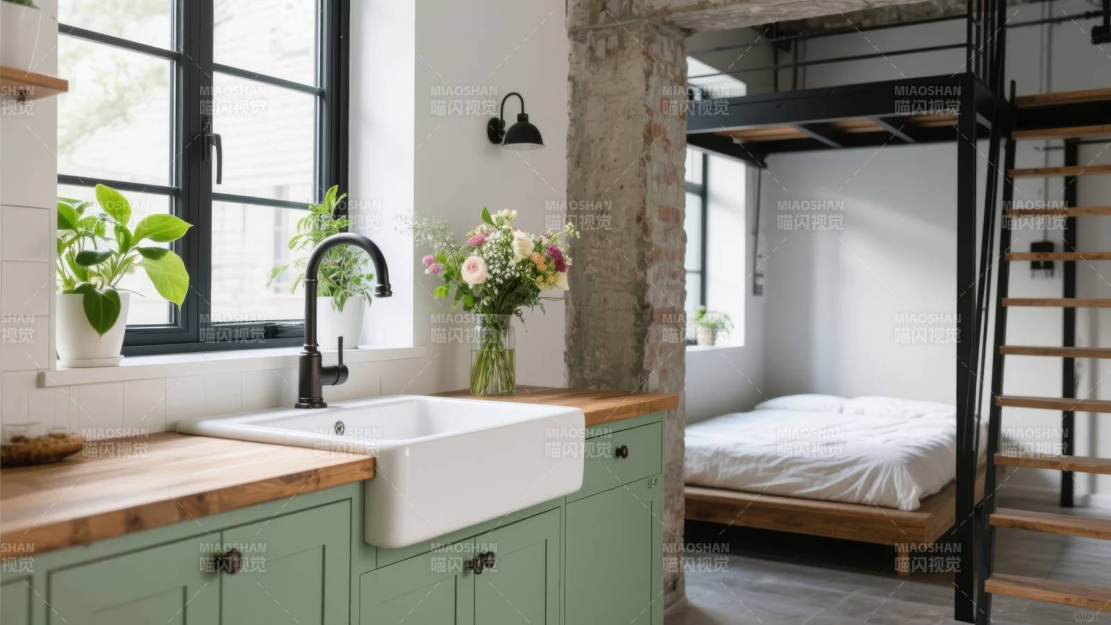 现代简约厨房卧室图片