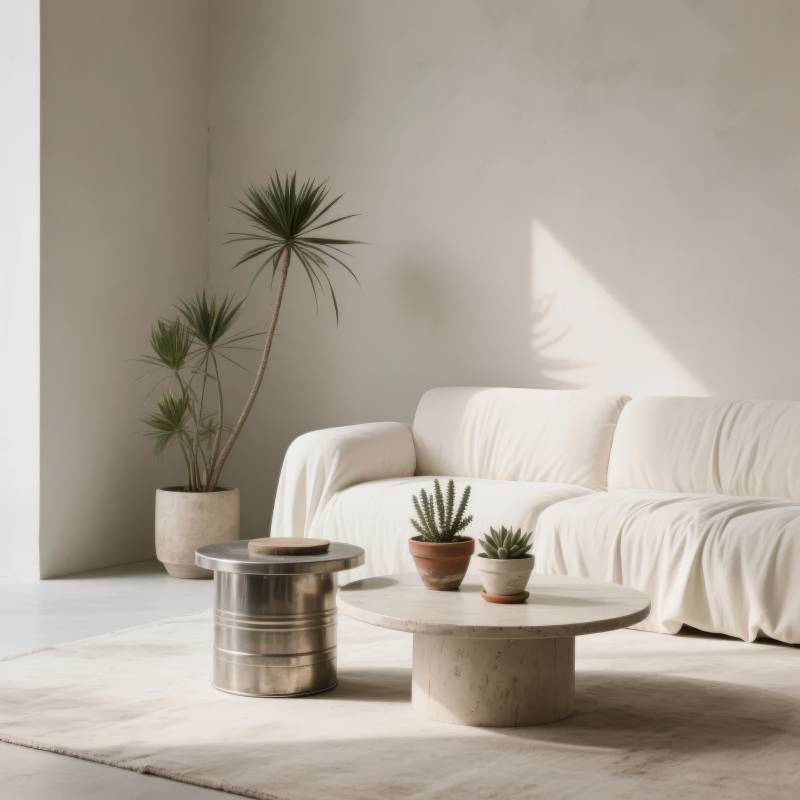 简约客厅绿植布置图片