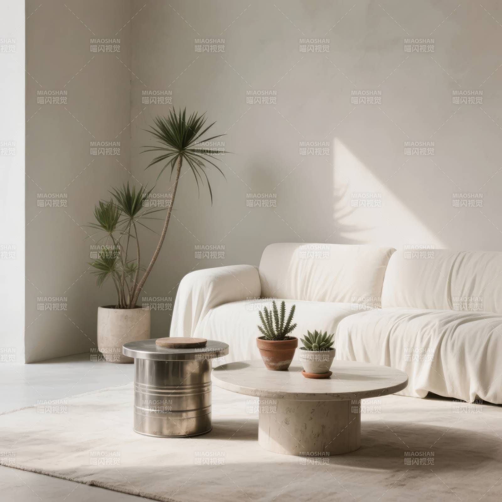 简约客厅绿植布置图片