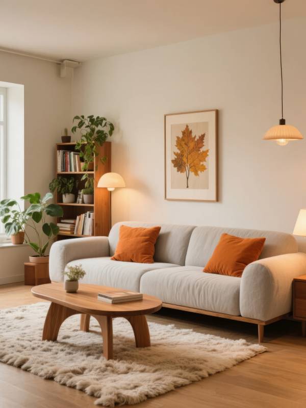 温馨客厅秋意浓图片