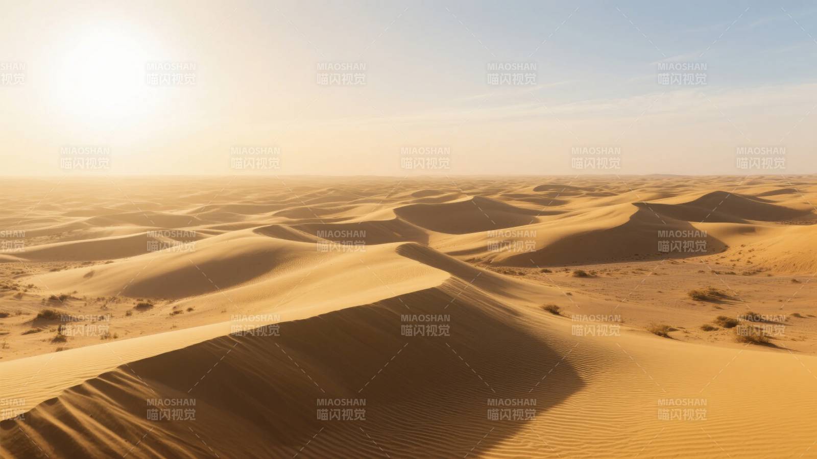 沙漠日出风光图片