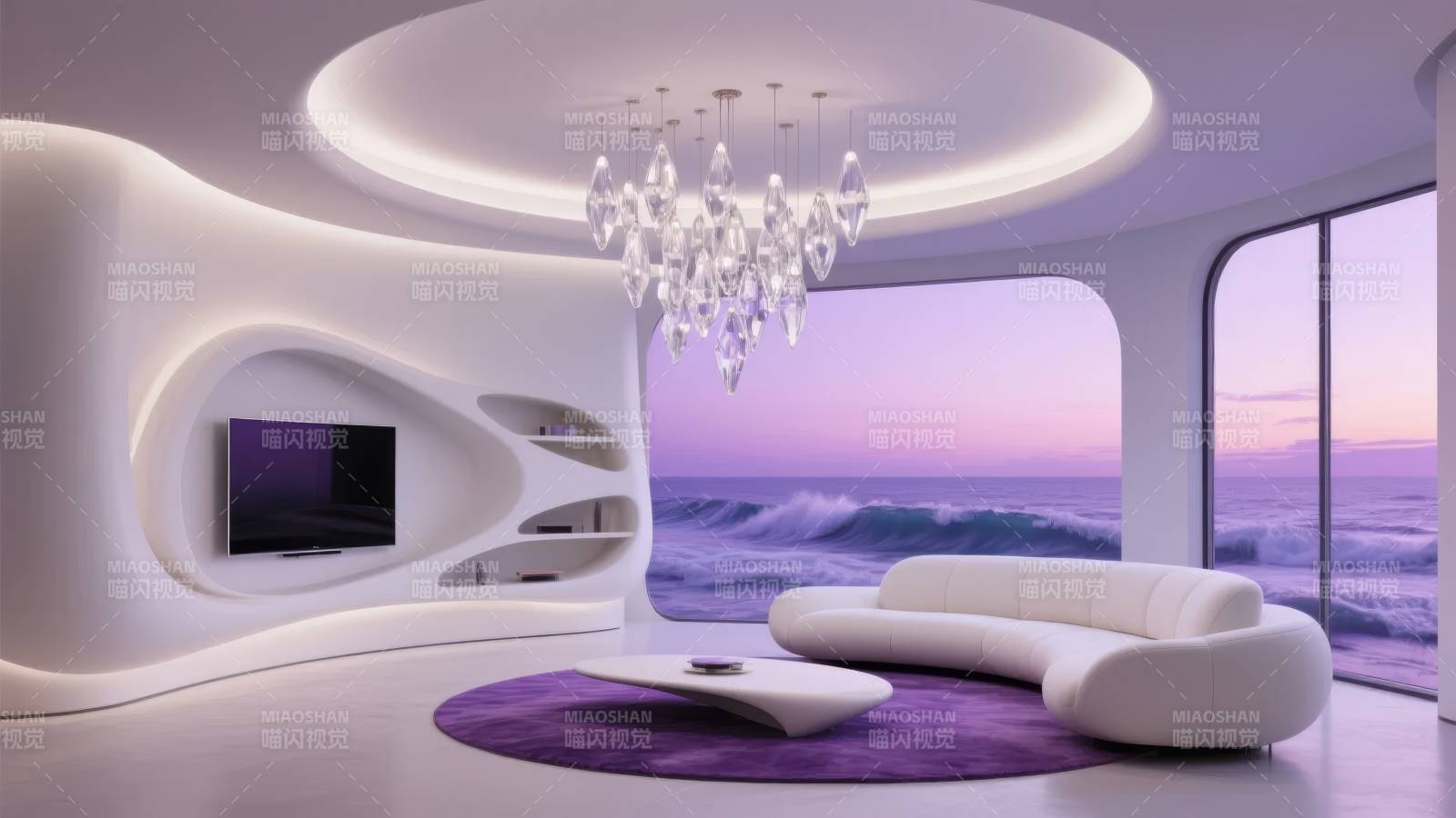 未来感海景客厅图片