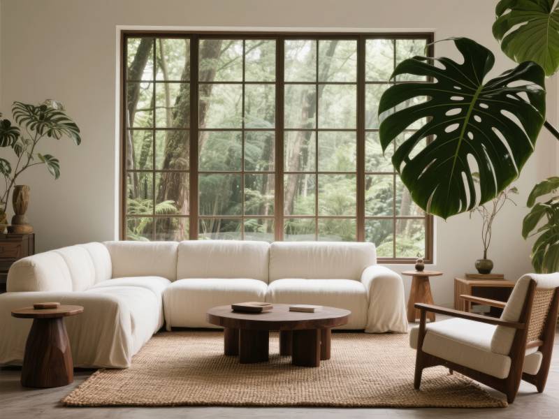 自然光下的温馨客厅图片